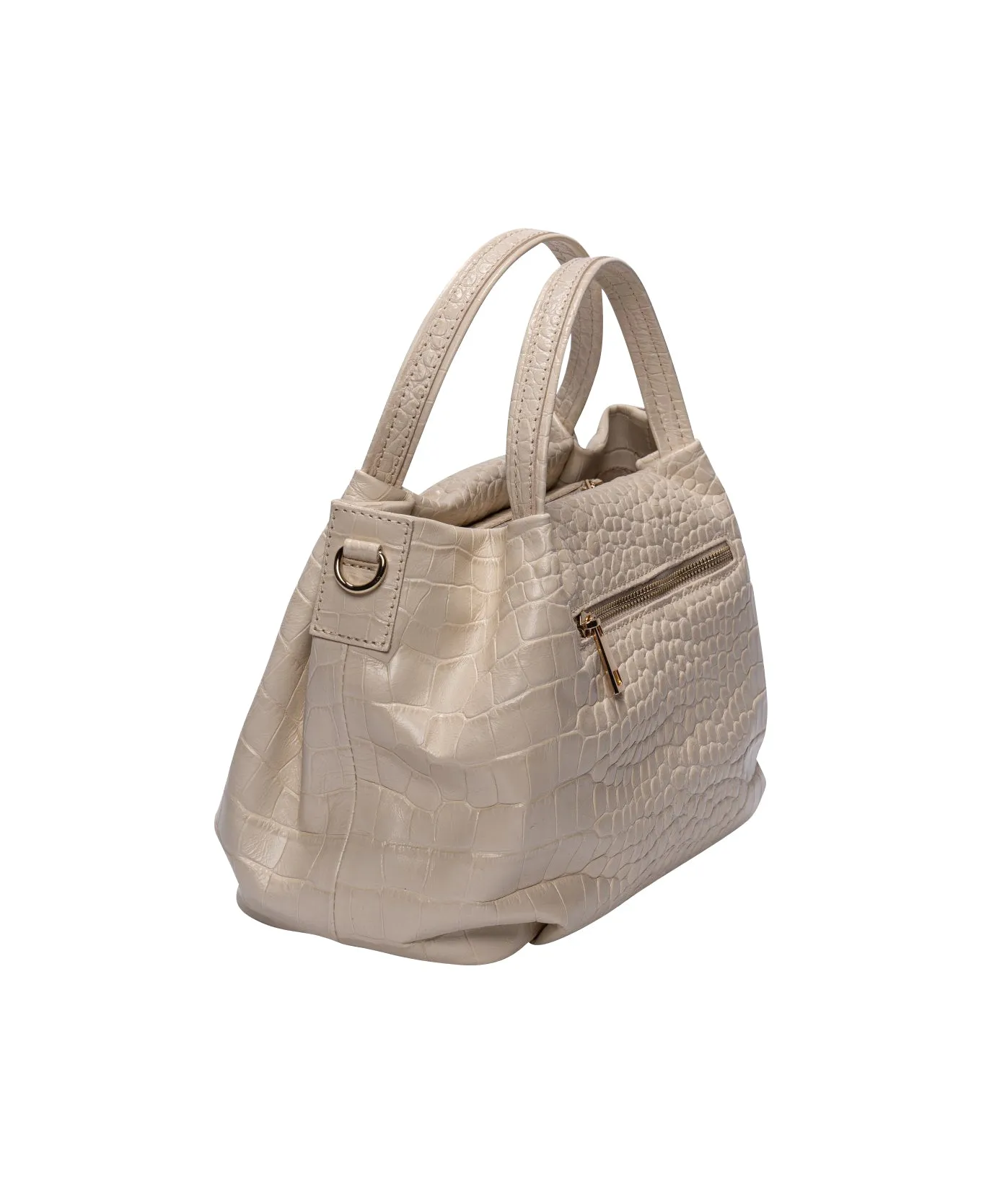 Uffizi bag mock croc leather Off-white