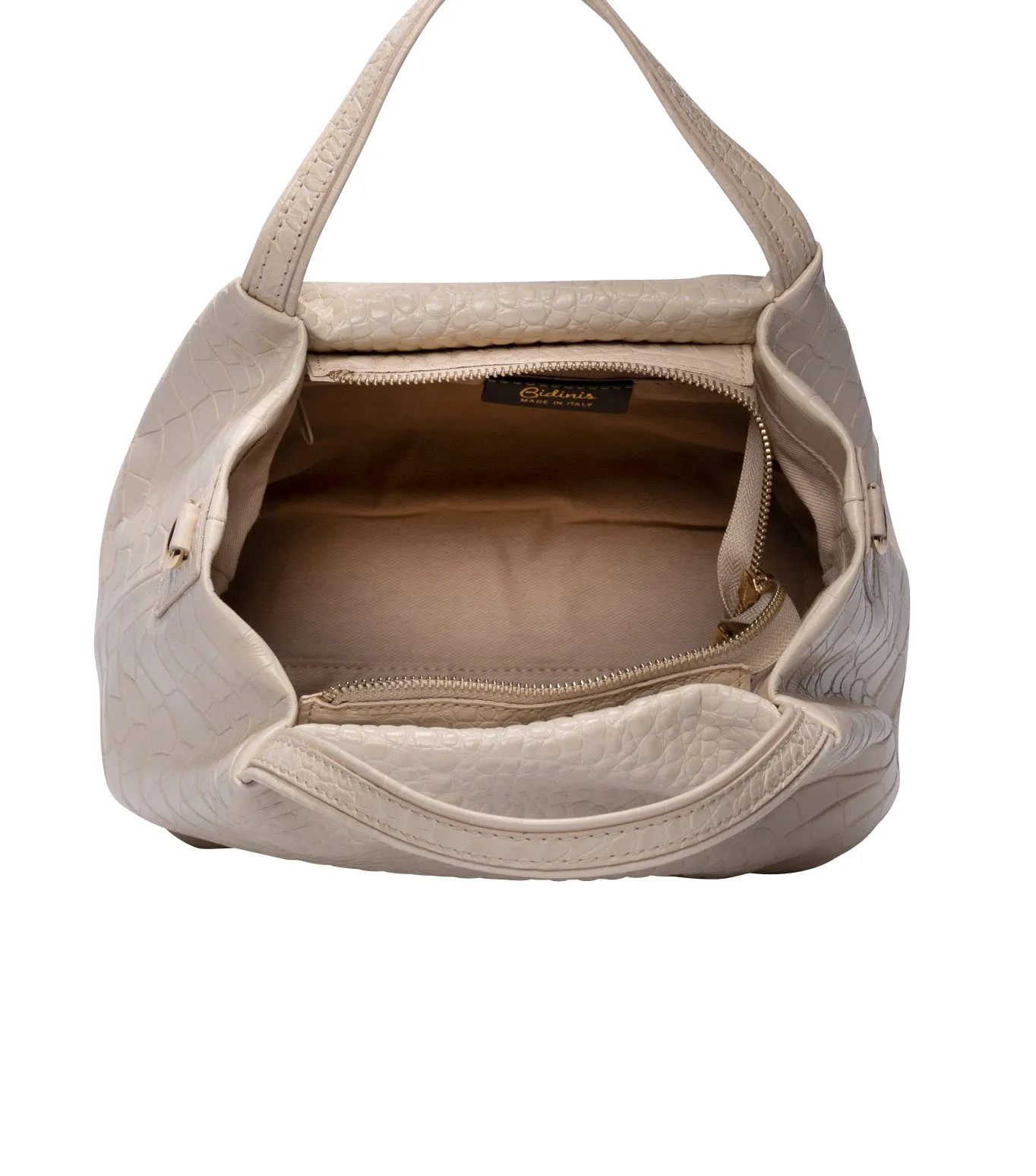 Uffizi bag mock croc leather Off-white