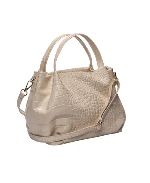 Uffizi bag mock croc leather Off-white