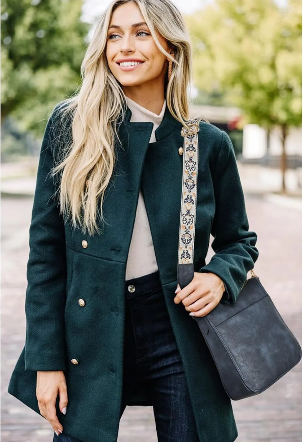 Vegan Leather Crossbody Bags for Women, Trendy Shoulder bags With Wide Shoulder Strap