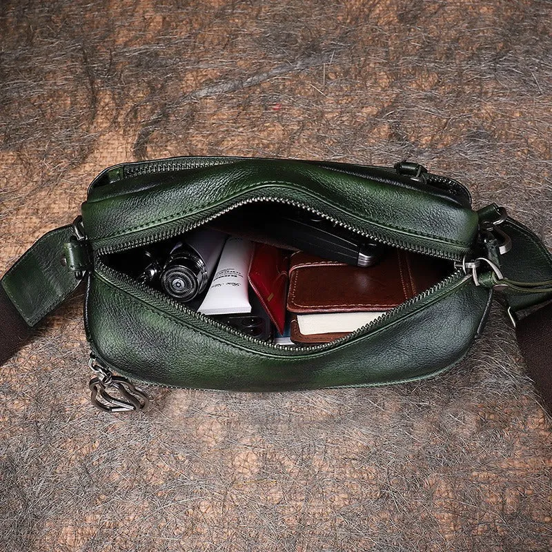 Vintage Black Gray Leather Womens Saddle Shoulder Bag Small Saddle Crossbody Purse for Ladies