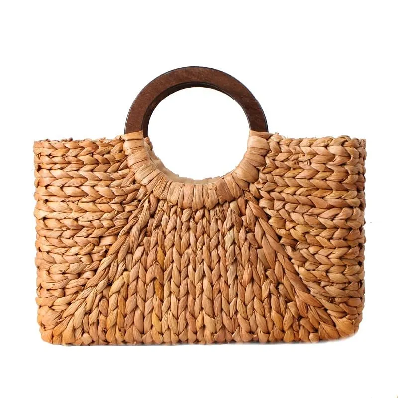 Vintage Bohemian Straw Rattan Handbag