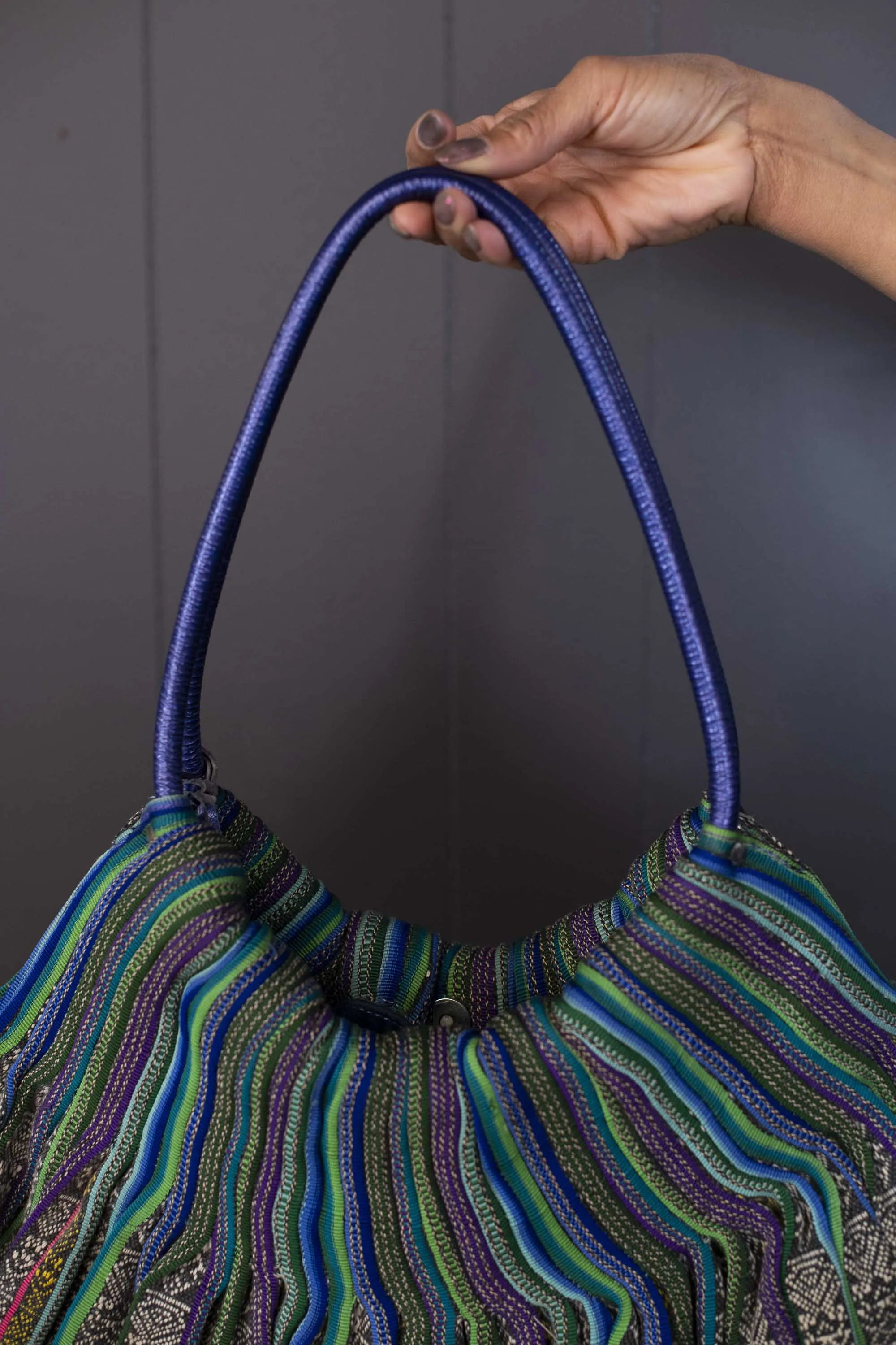 Vintage Bohemian Woven Shoulder Bag – Vibrant & Spacious