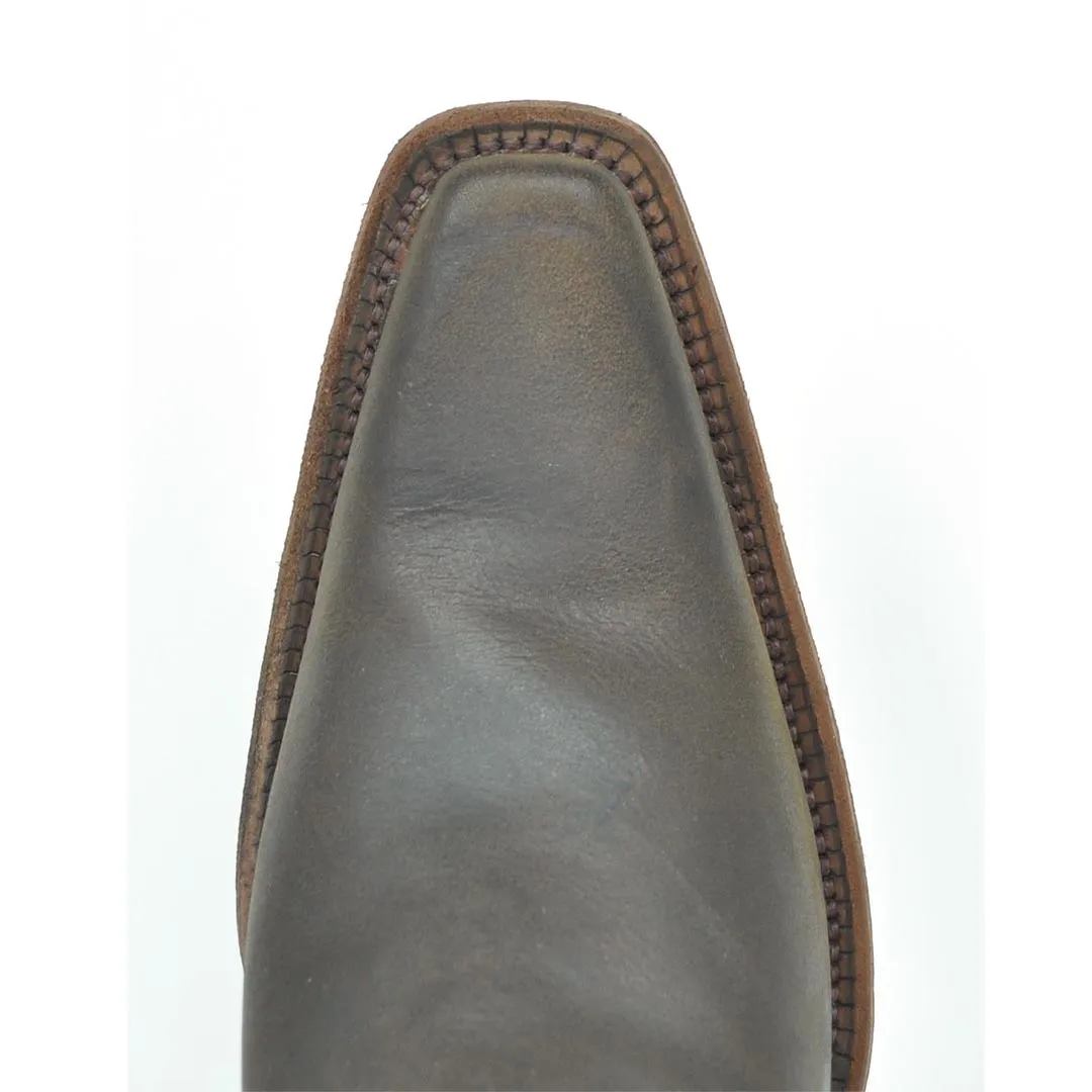 Vintage Distressed Leather Spanish Toe Boot