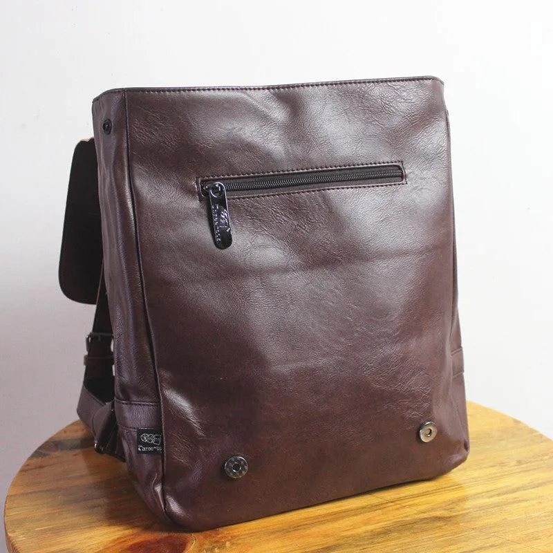Vintage Faux Leather Backpack