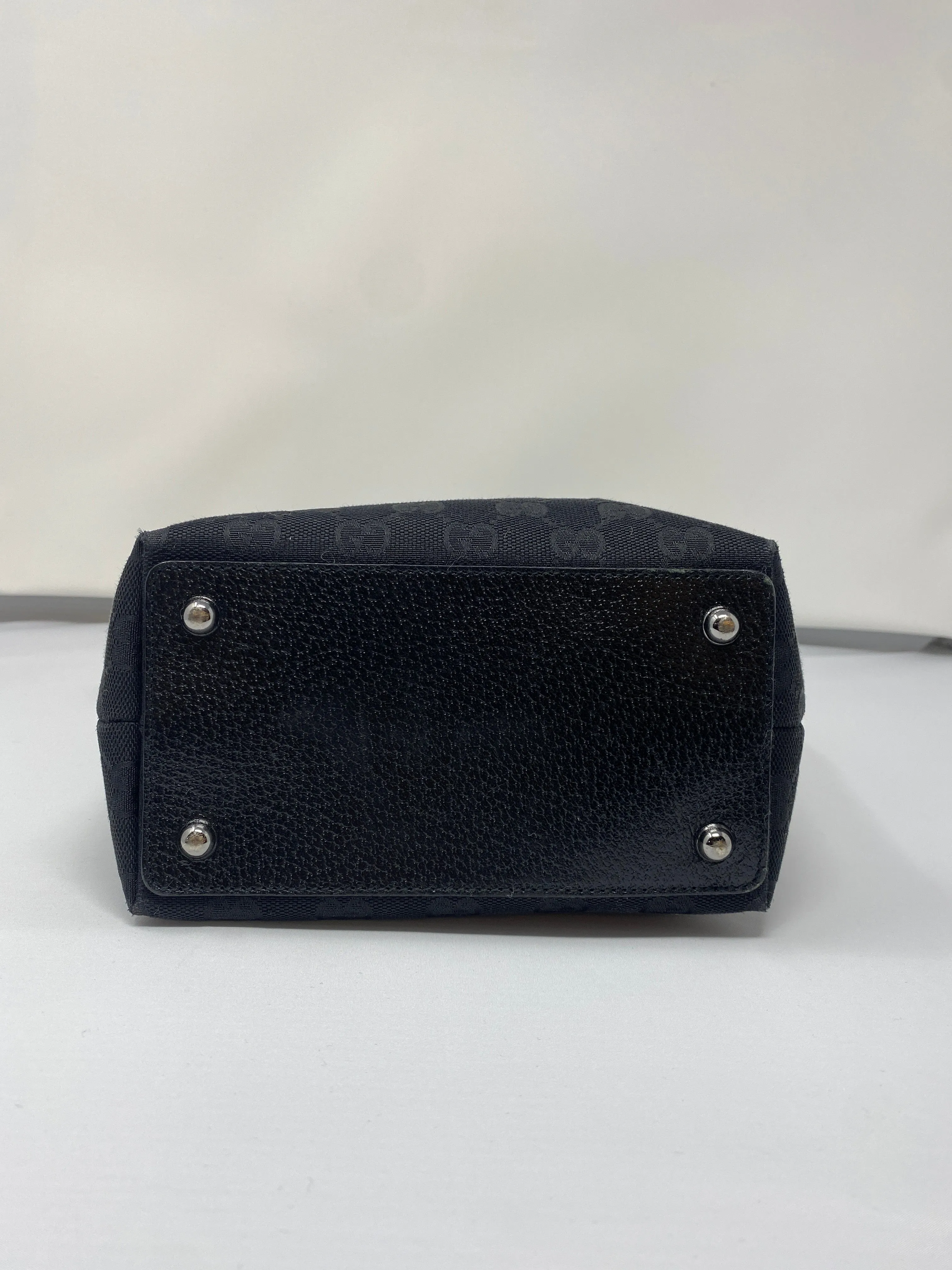 VINTAGE: Gucci Black GG Supreme ECLIPSE Two Strap Bucket Bag