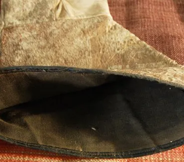 Vintage Leather Mittens with Hair-On Cowhide