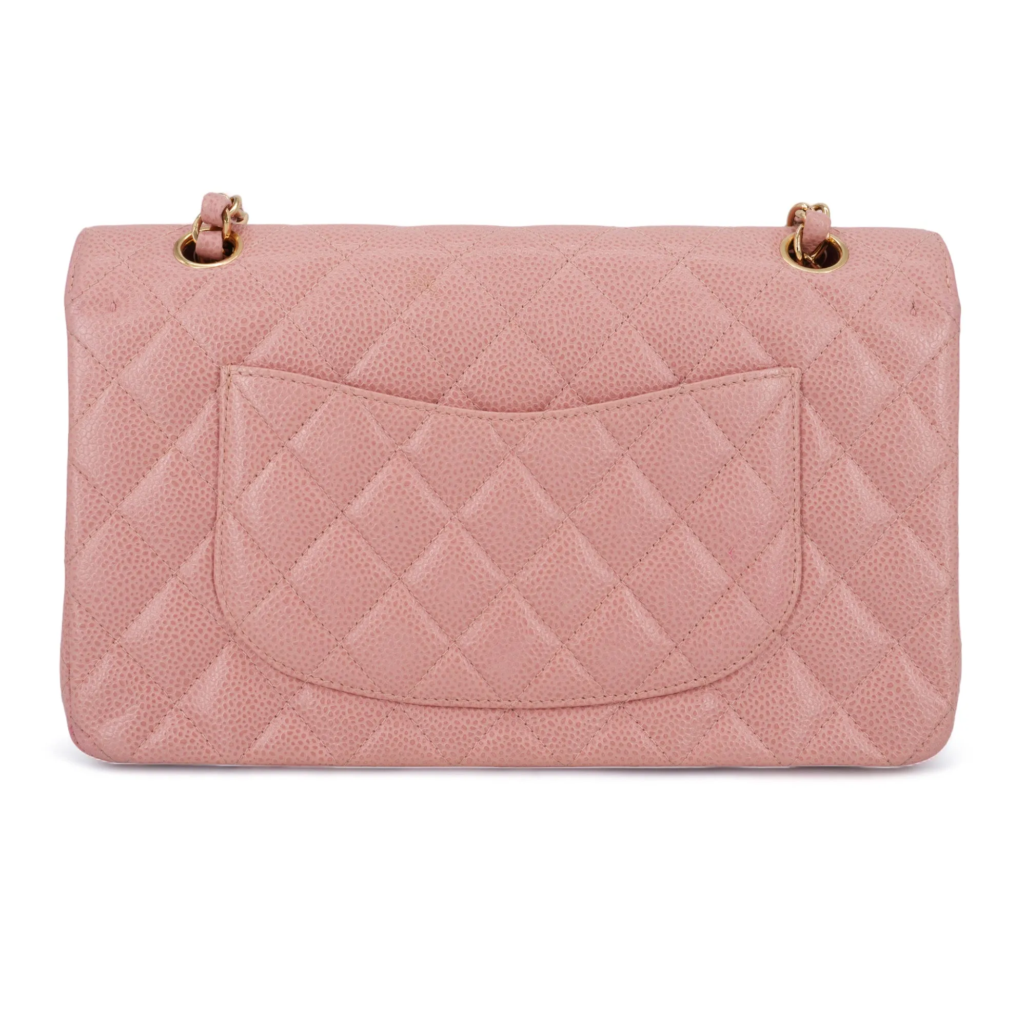 Vintage Pink Caviar Medium Classic Double Flap Bag 8 Series