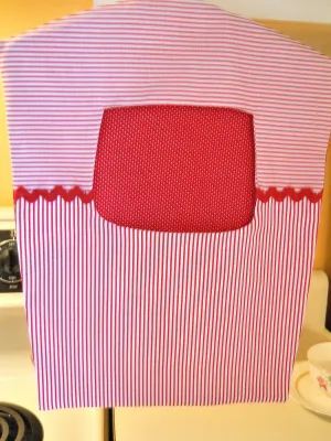 Vintage Style Clothespin Bag in Red and White Stripes