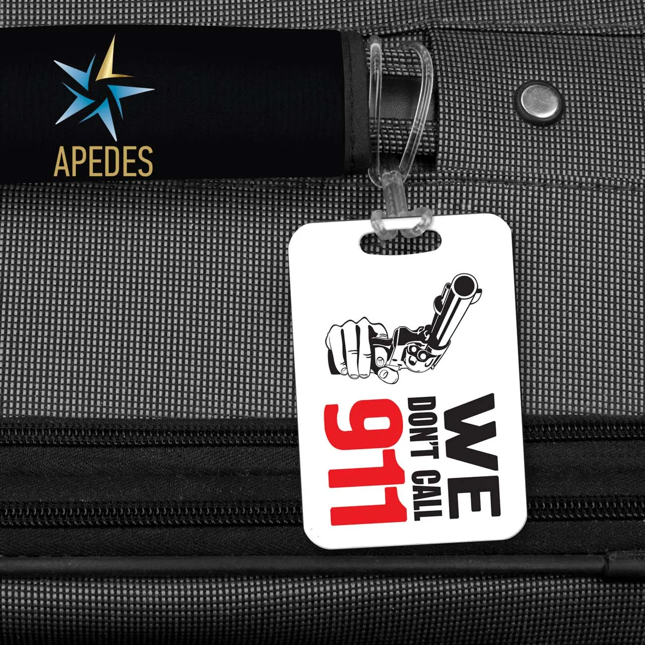 We Don't Call 911 Rectangle Luggage Tag