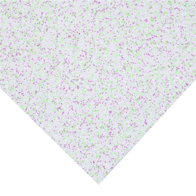 White Sprinkle ~ Chunky Glitter Faux Leather Fabric Sheets