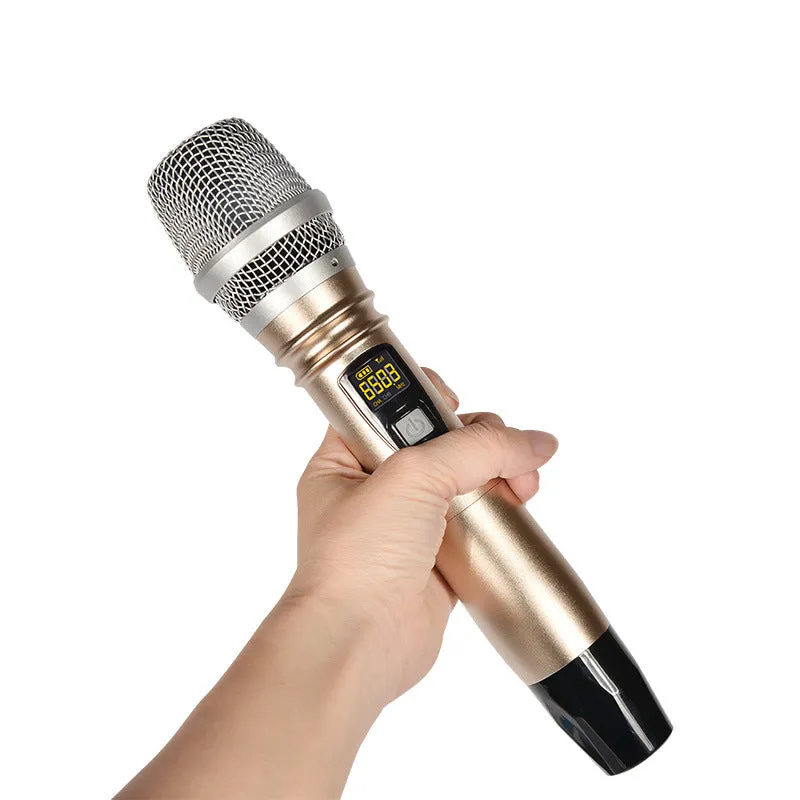 Wireless Microphone UHF 200 Channel 2 Cordless Handheld Mic Karaoke Speech