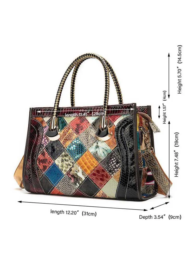 Women Bag Designer Vintage First Layer Cow Leather Bag Fashion Totes Lady Shoulder Bags