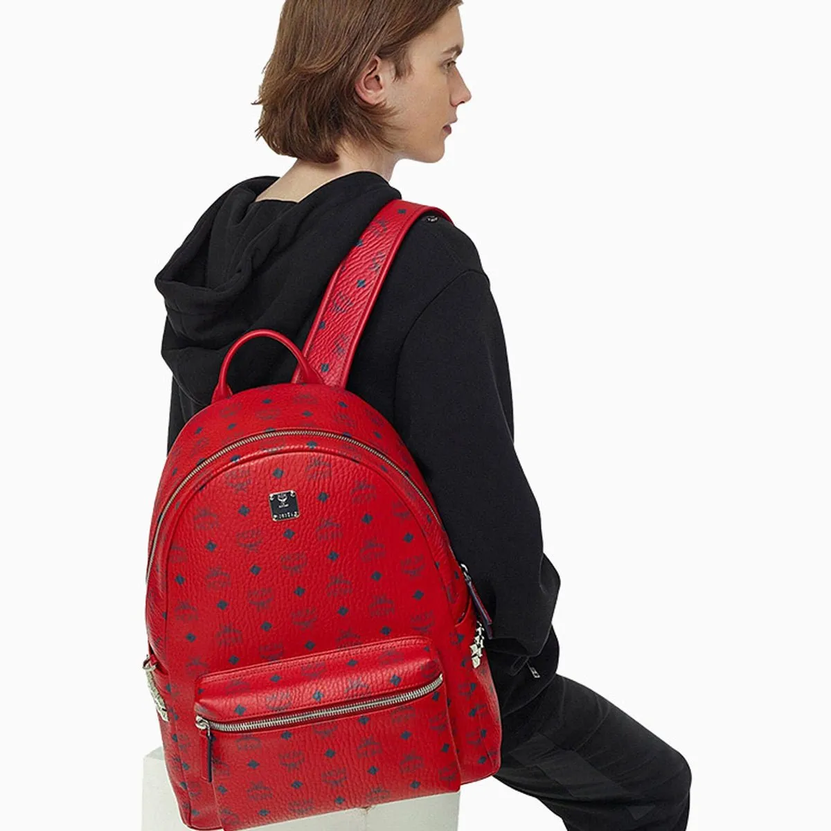 Women's Stark Side Studs Backpack in Visetos