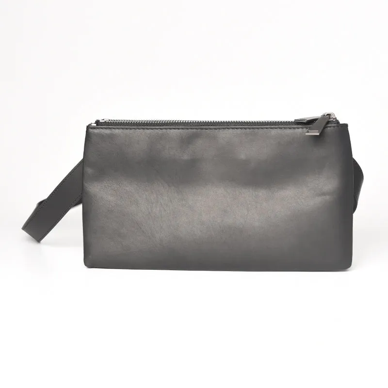 Woven Leather Crossbody Belt Bag