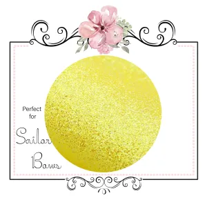 Yellow Sapphire ~ Medium Glitter Sailor Bow Fabric Sheets