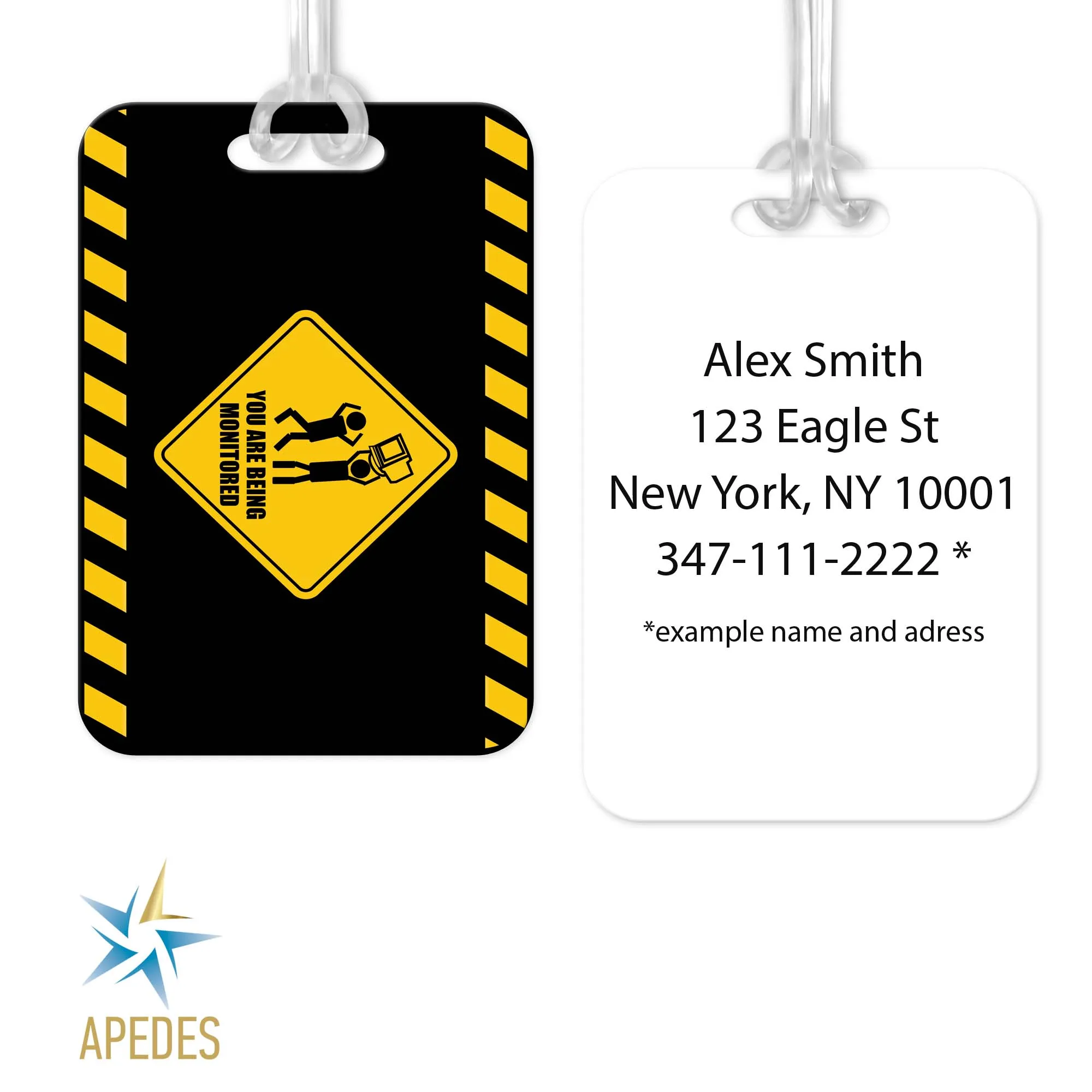You Are Being Monitored Rectangle Luggage Tag