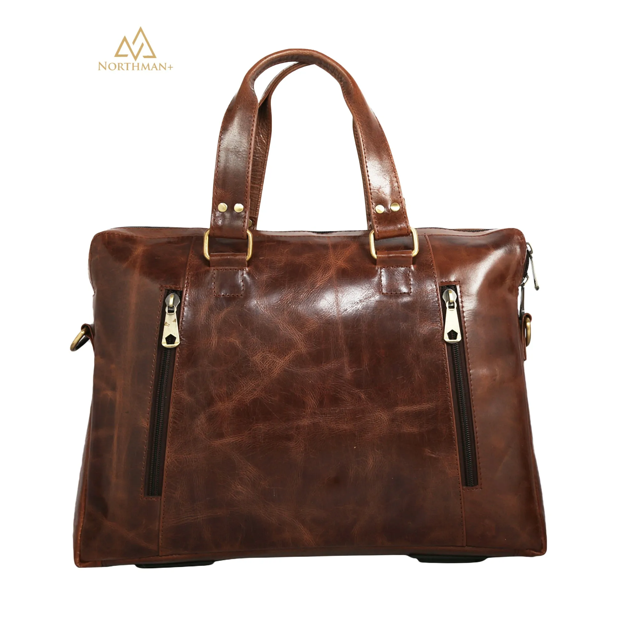 Zipped Pocket Messenger bag Dark Brown