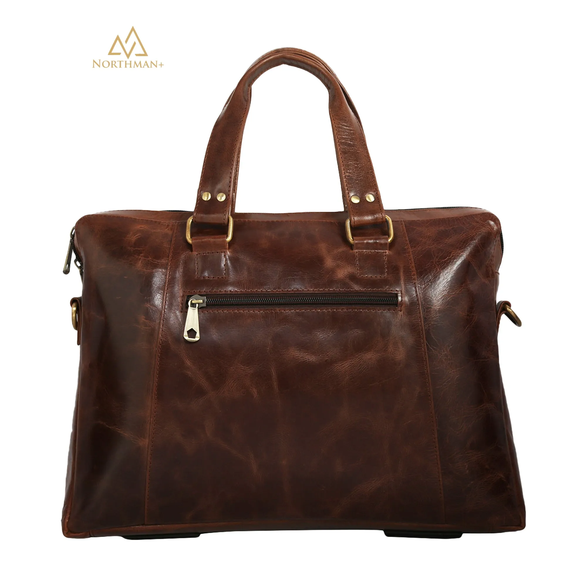 Zipped Pocket Messenger bag Dark Brown